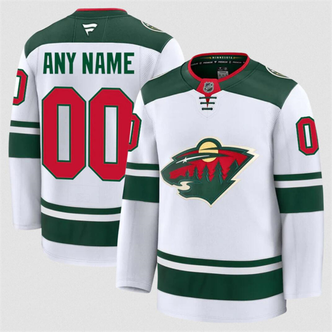 Men's Minnesota Wild ACTIVE PLAYER Custom White 2024-25 Away Stitched Hockey Jersey